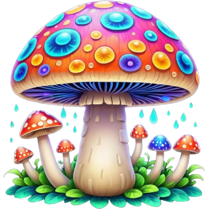 Психоделический гриб emoji