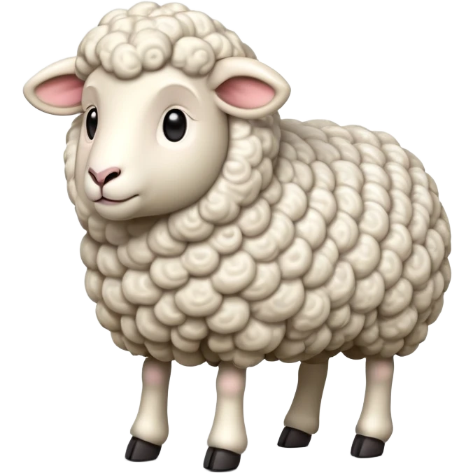 cinematic-[realistic sheep]-realistic-full-body-standing-emoji,-tail-flicking-lazily,-head-tilted-dramatically,-curly-[white]-fur,-simplified-yet-realistic-focused-features,-highly-detailed,-glowing-with-an-almost-sarcastic-glow emoji