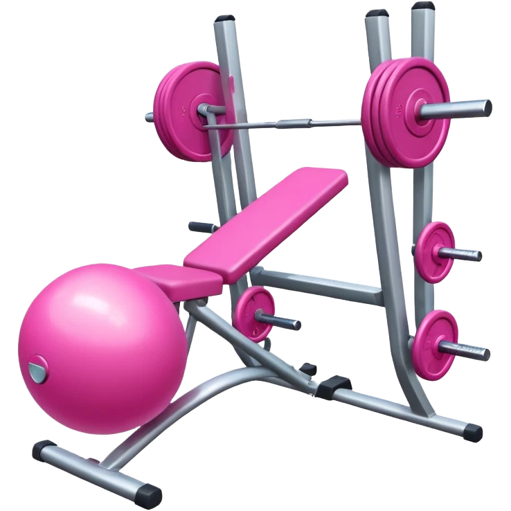 Gym equipment pink emoji