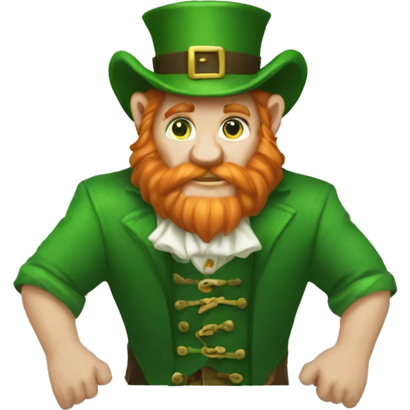 leprechaun shoulder shrug don't know emoji