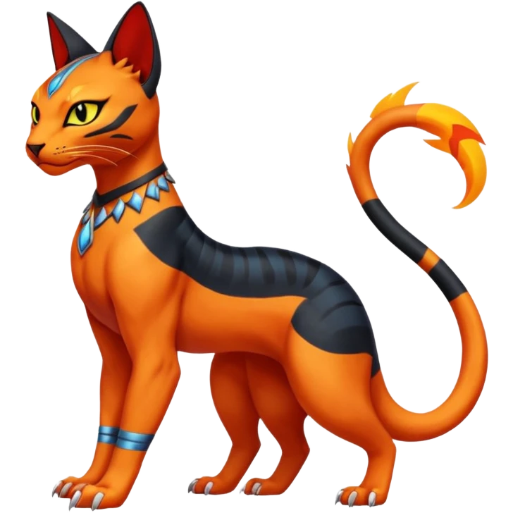 Salandit-Torracat-Bastet-Fakémon-hybrid-creature (full body)  emoji