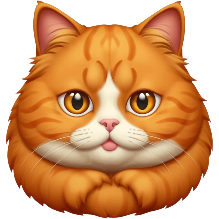 Fat orange cat emoji