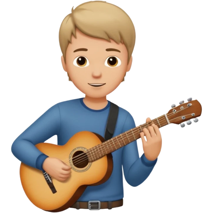white Guy playing guitar emoji