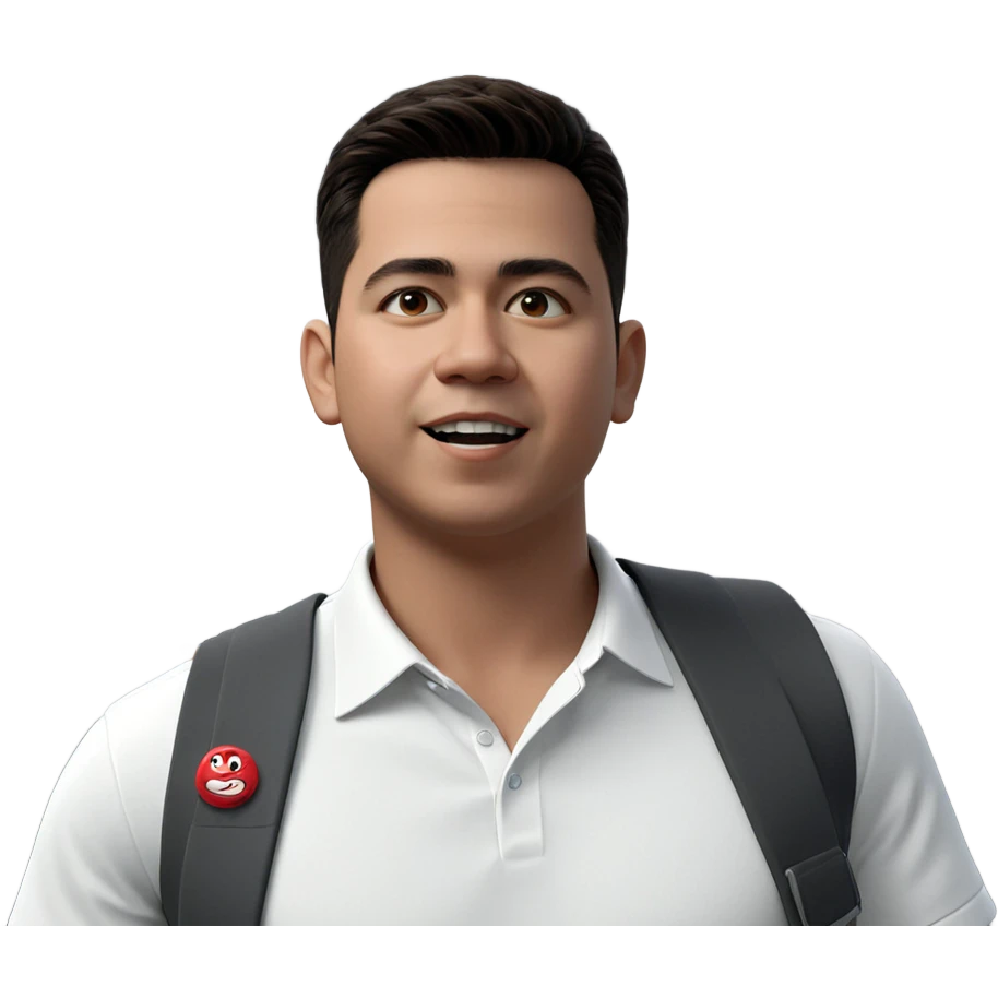 boy in white shirt portrait emoji