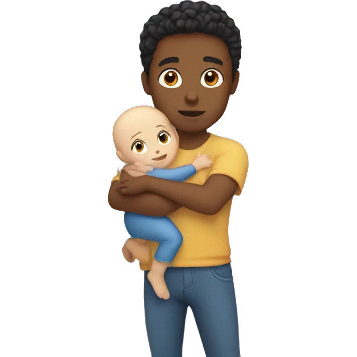 Me holding a baby  emoji