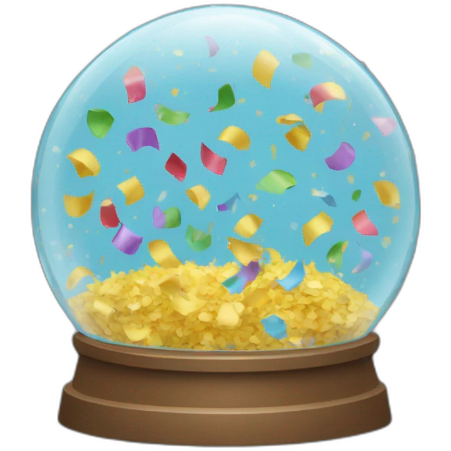 Confetti snowglobe emoji