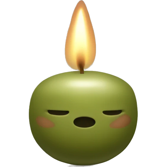 Olive candle emoji