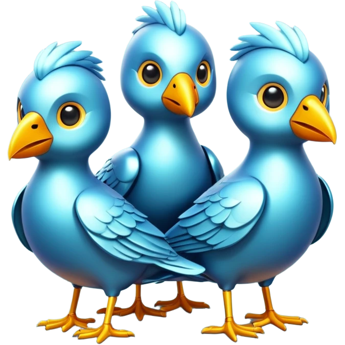 machine learning flock of three birds emoji