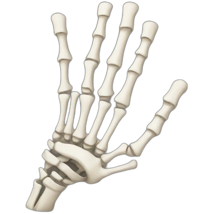 skelington hand emoji
