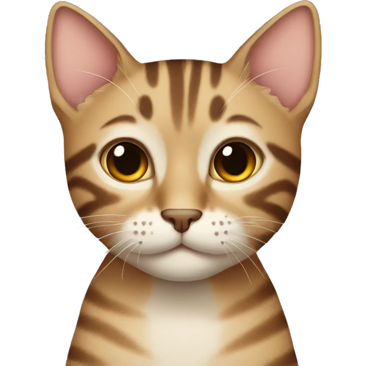 brown tan stripped cat  emoji