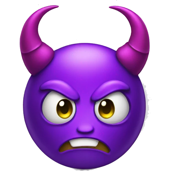 iphone sad purple devil emoji