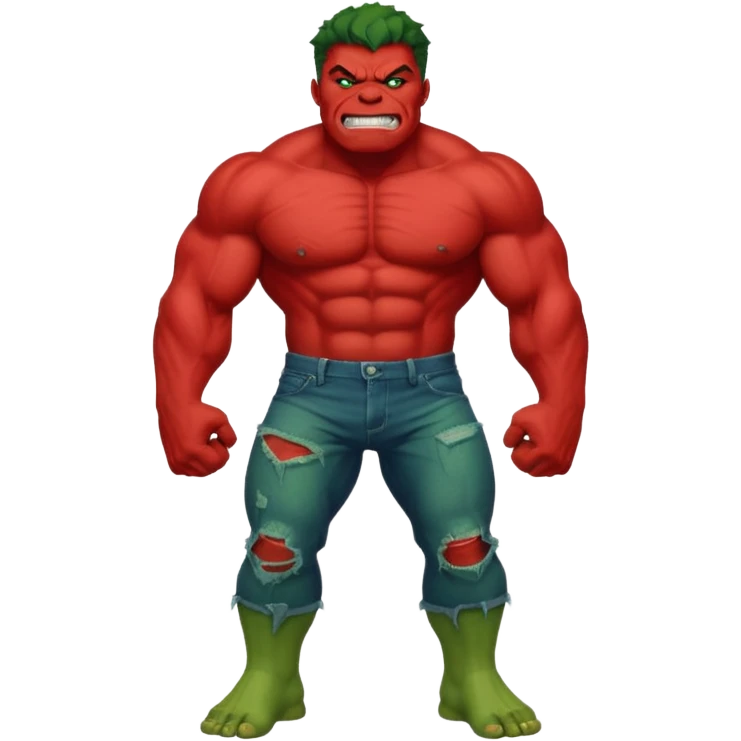 hulk vermelho sorindo emoji