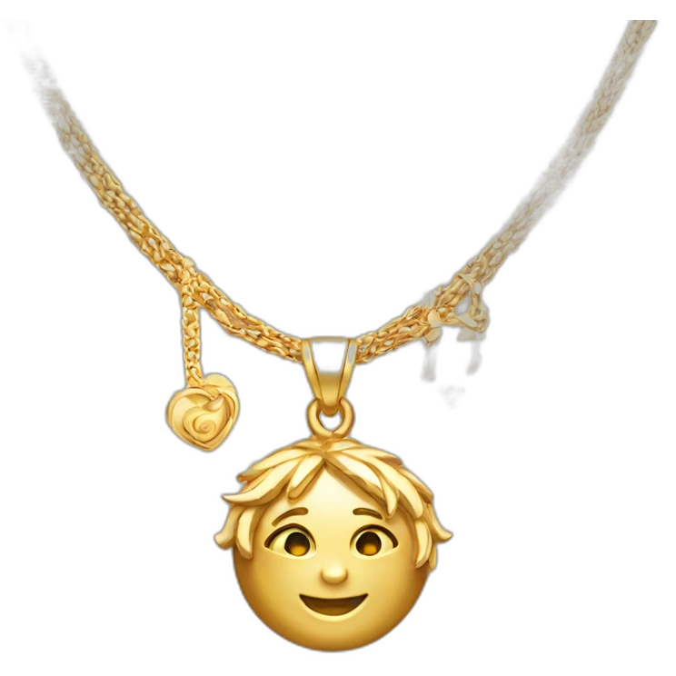 gold necklace with pendant emoji