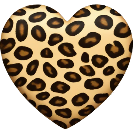 leopard print heart emoji