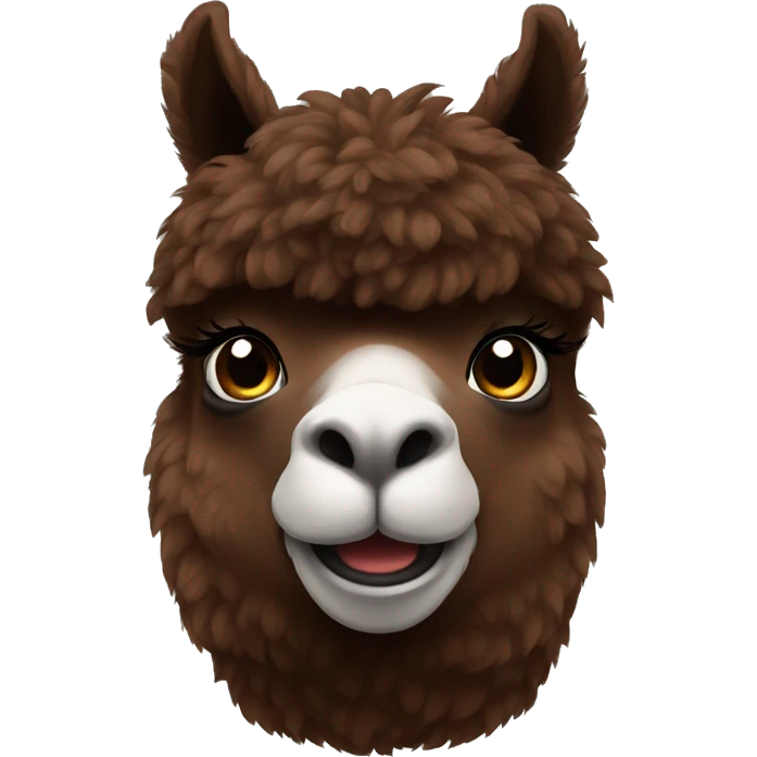 Dark brown alpaca  emoji