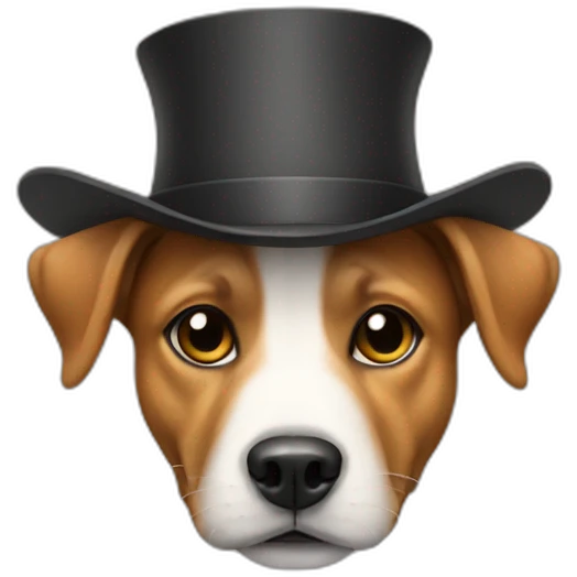 Dog with a hat  emoji