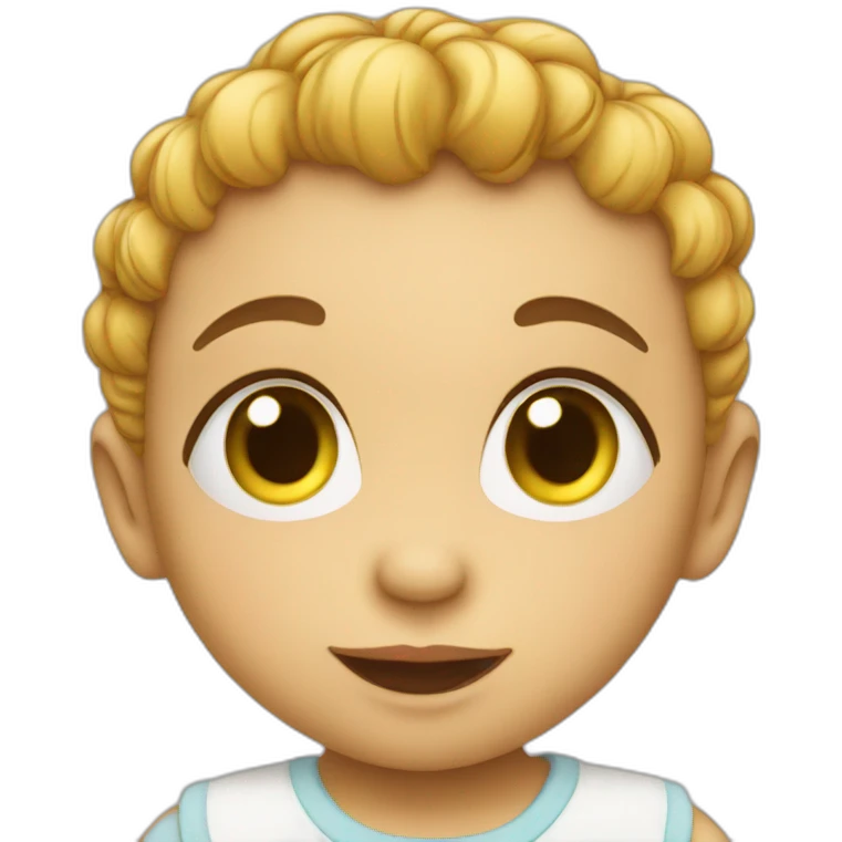 Baby with abc emoji