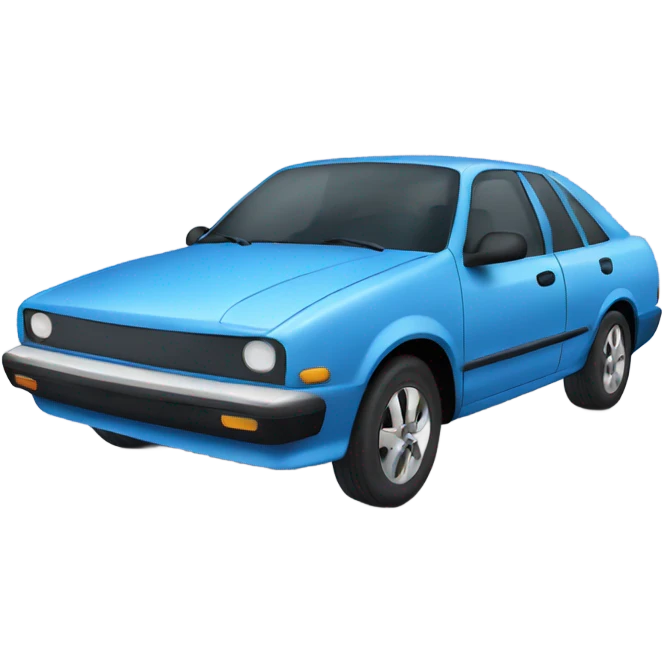 Blue trans an  car emoji