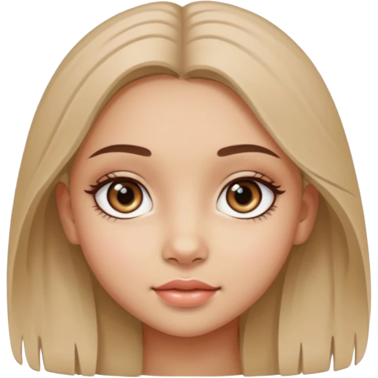 Cute girl with bindi and realistic eyes emoji