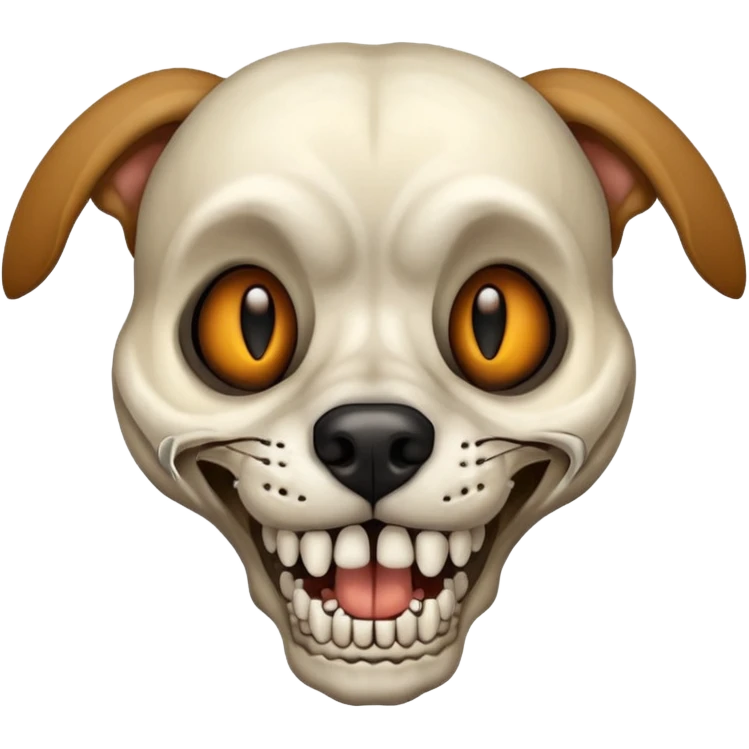 Creepy dog emoji