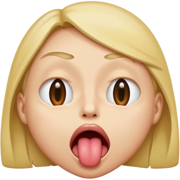 One eye closed the other eye open looking up with sour look on face with tounge out emoji