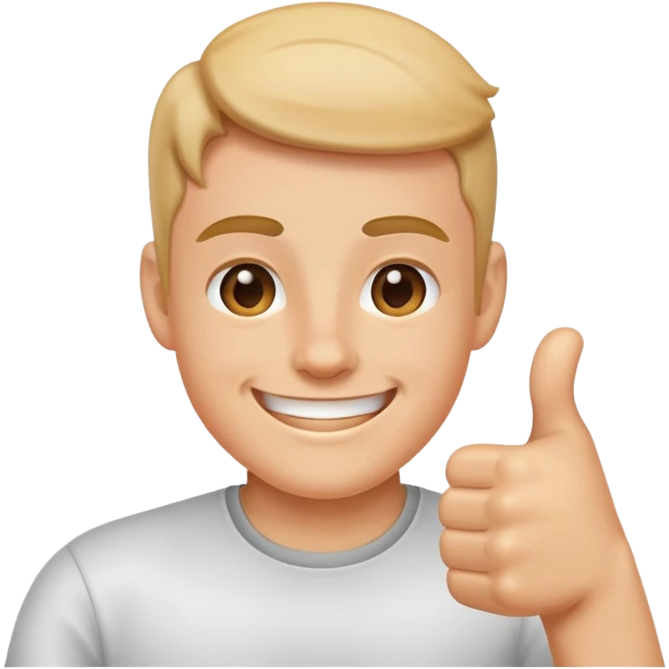 Sweat-smile with a thumbs up emoji
