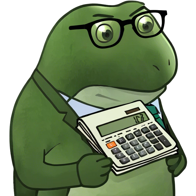 Penguin accountant doing taxes emoji