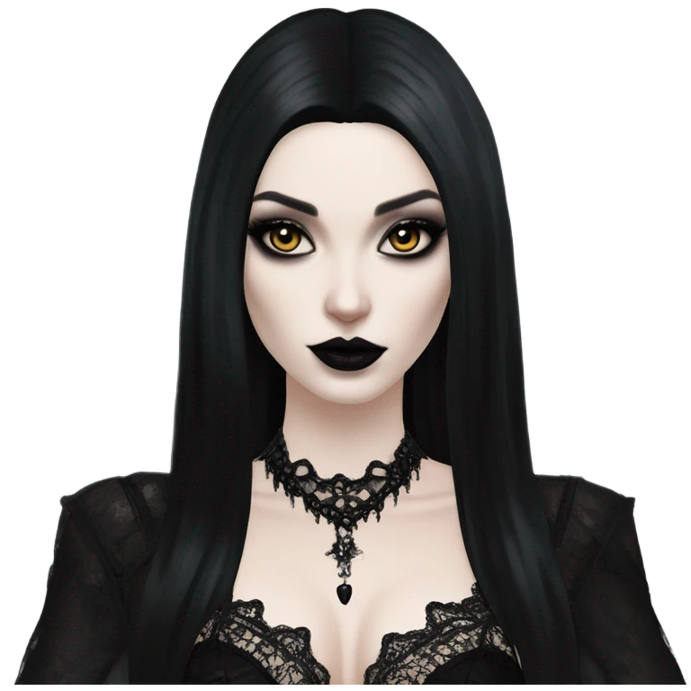 Hyper Realistic Goth victoria secret model vampire  emoji