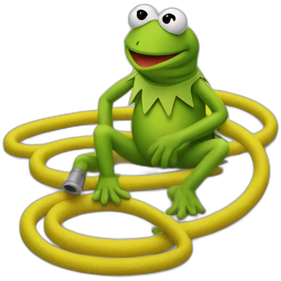 kermit frog fire hose emoji