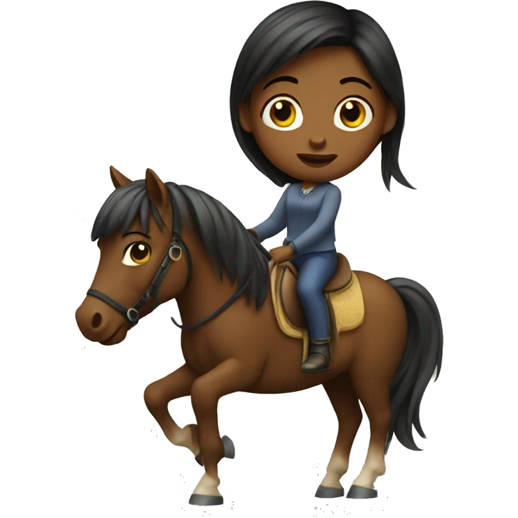 A girl on a horse emoji