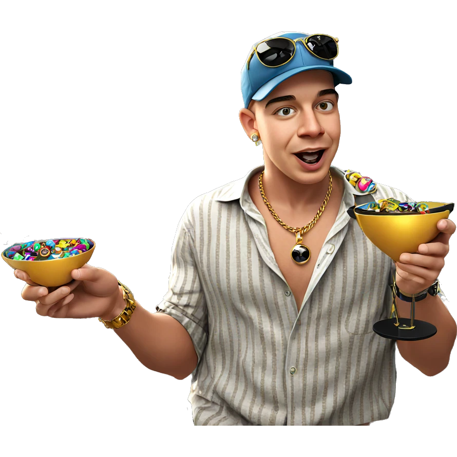 boy with sunglasses and jewelry emoji