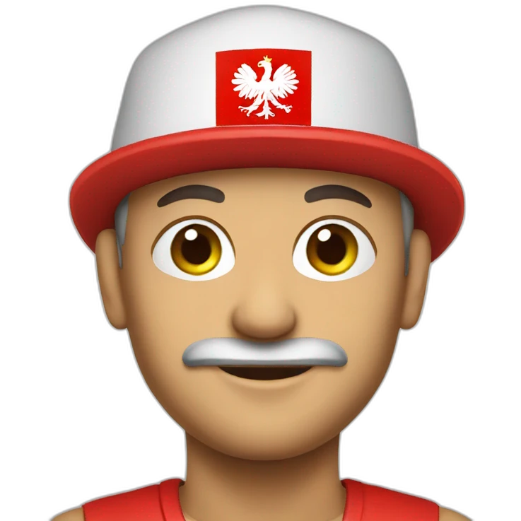 man with polish flag emoji