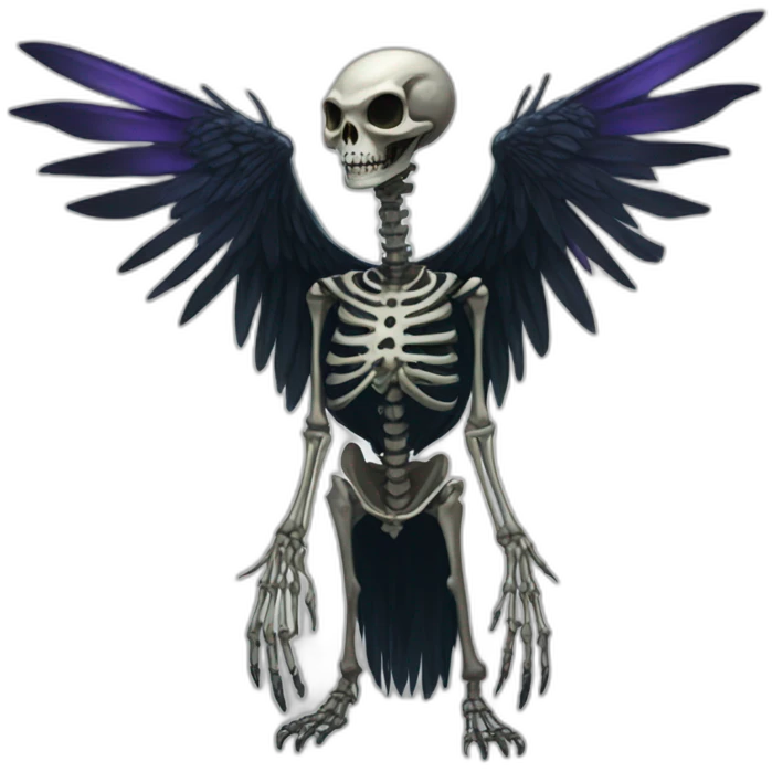 Egyptian eldritch skeleton bird of infinite darkness emoji