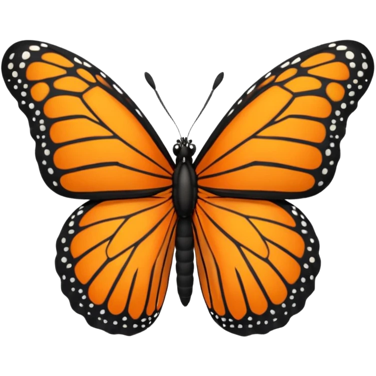 super realistic monarch butterfly emoji