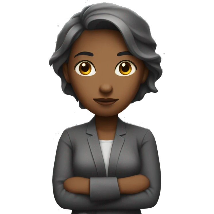 Female folded arms sadly emoji