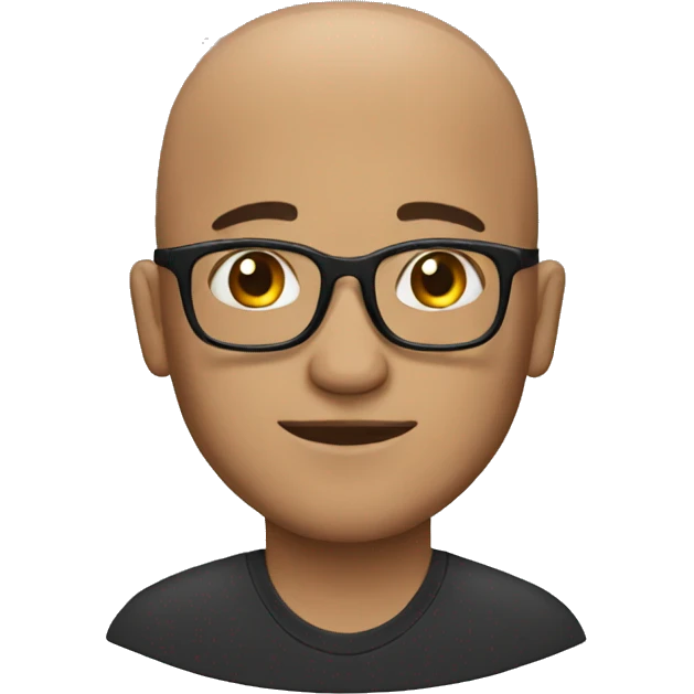 bald men whit glasses emoji