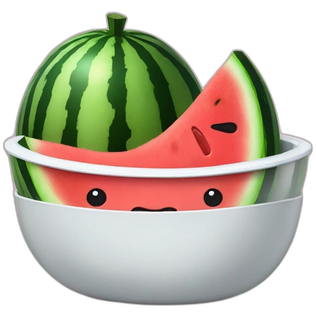 watermelon in a basin emoji