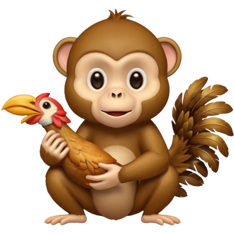 monkey eating chicken  emoji