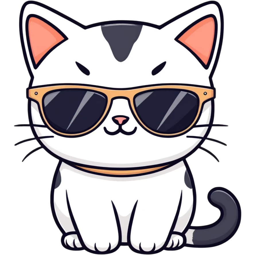 Cat with sunglasses emoji