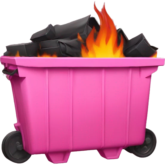 Pink Dumpster fire  emoji