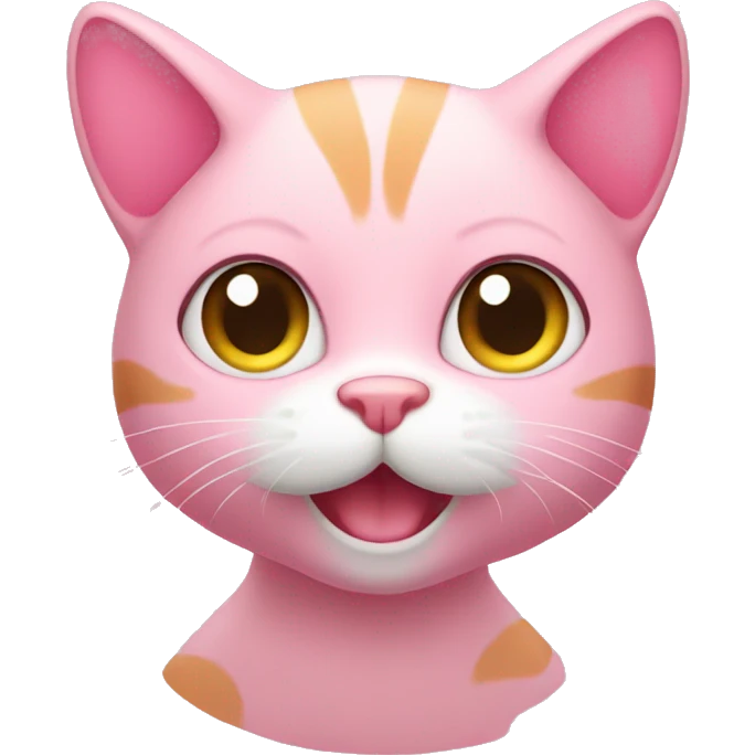 Cute pink cat emoji