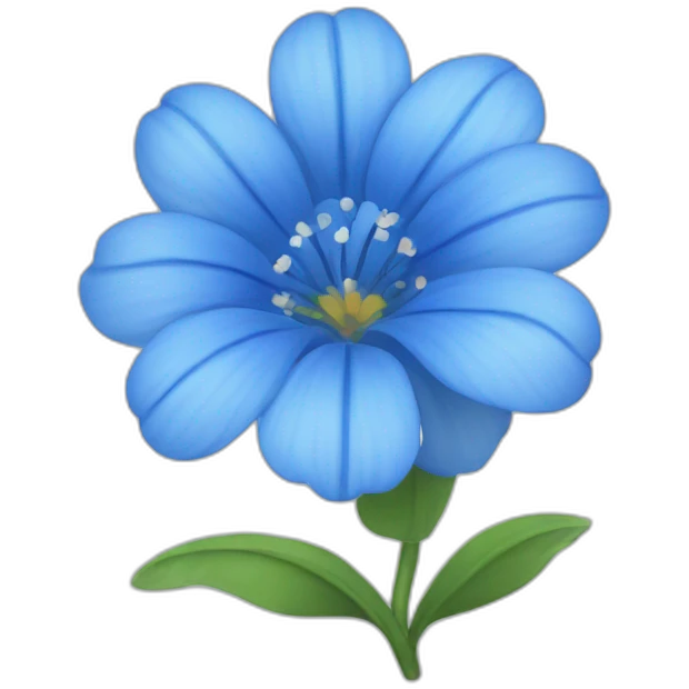 beautiful blue flower emoji