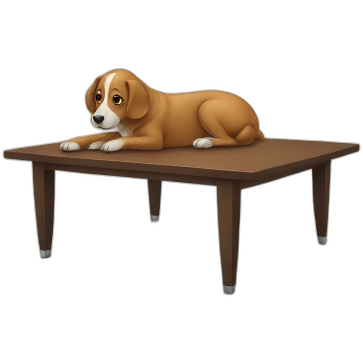 dog on a table emoji