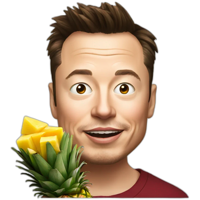 Elon musk eating a pineapple  emoji