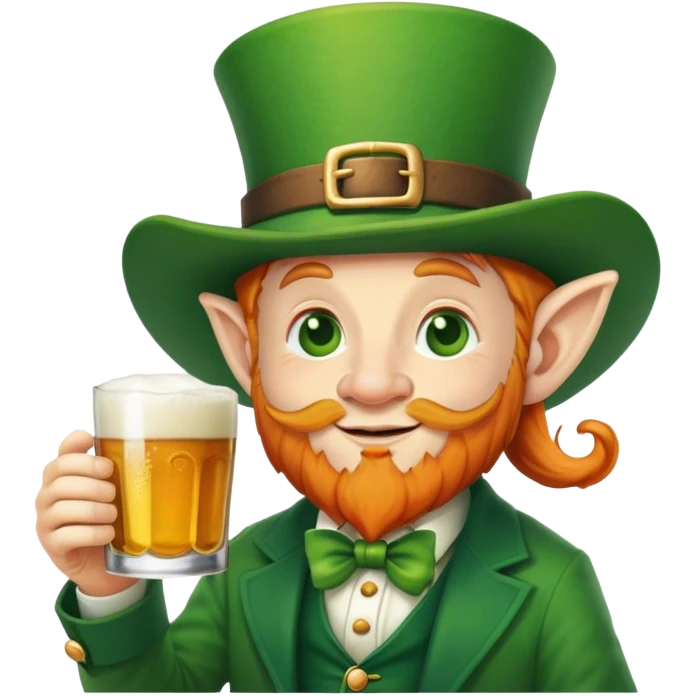 Leprechaun drinking alcohol  emoji
