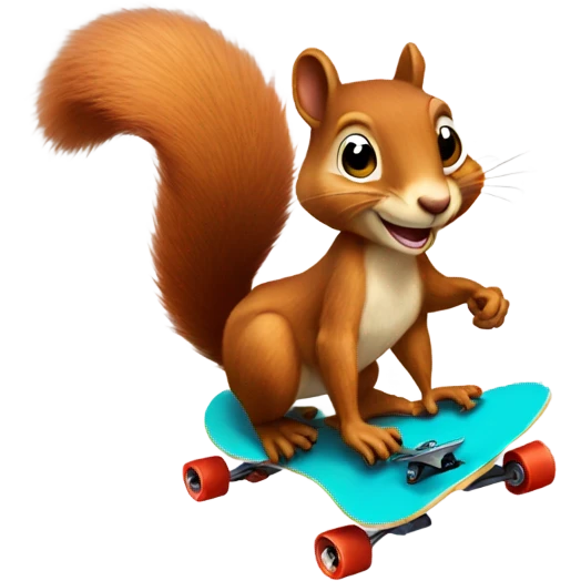 squirrel riding a skateboard emoji