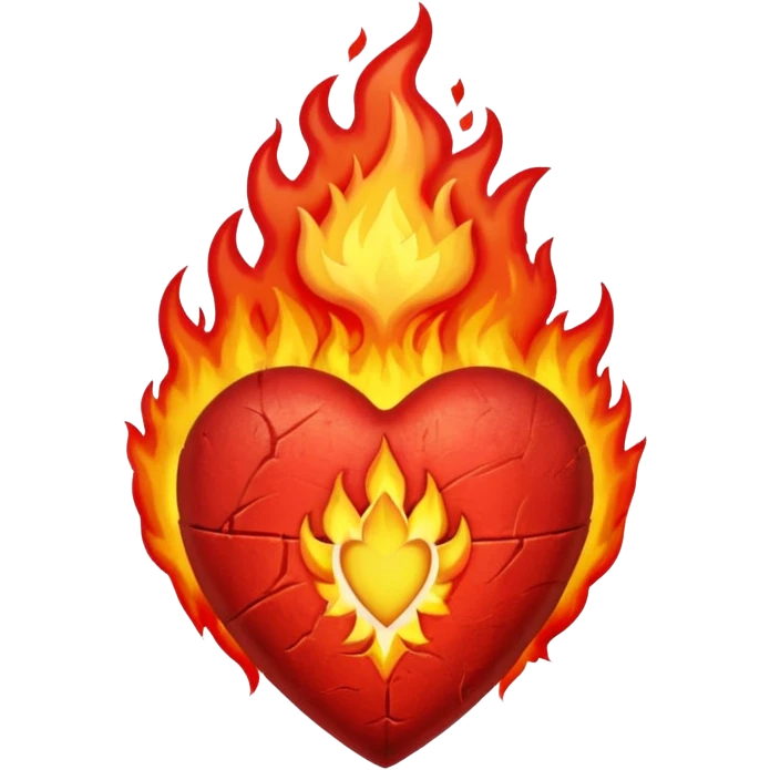 Sacred heart on fire emoji