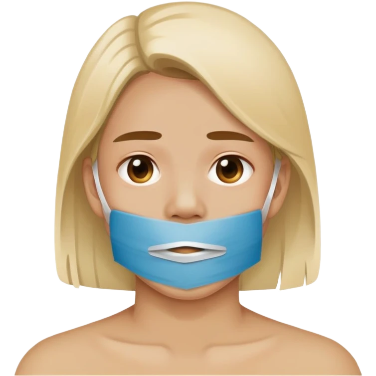 Person with tape over mouth emoji