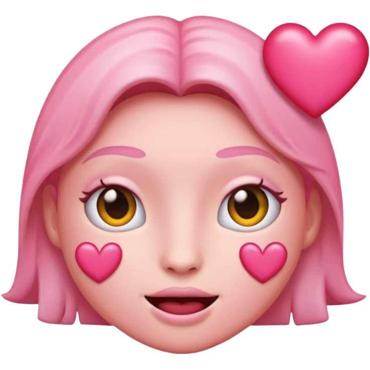 Hell rosa kussmund Emoji mit Herzchen emoji
