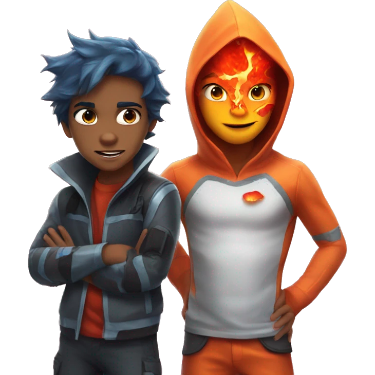 shark boy and lava girl emoji